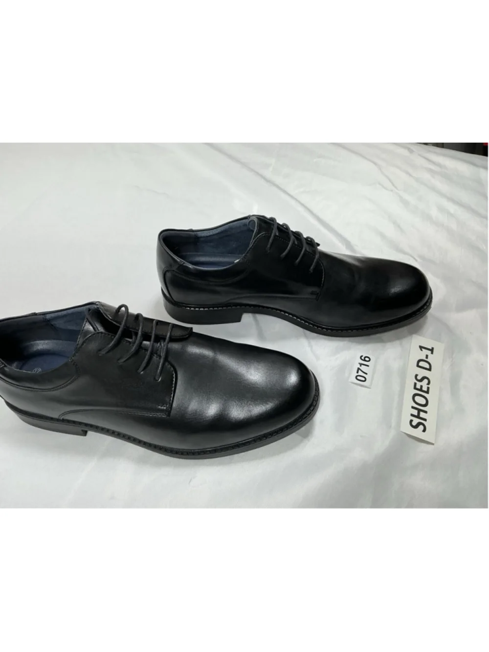 Mens Excelent Bruno Marc Lace Up Oxford Shoes Black Size 12 Block Heel Round Toe